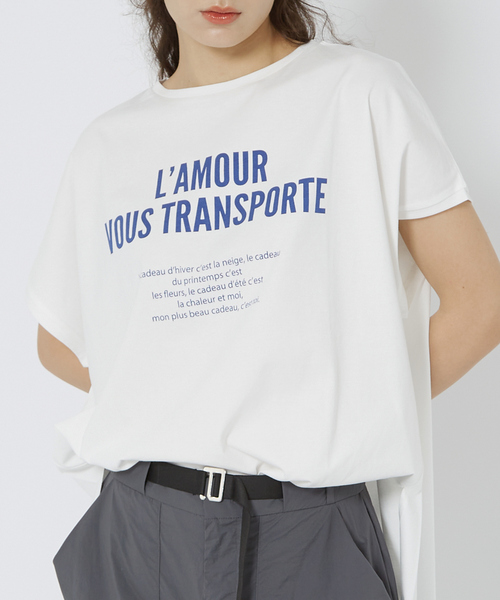 Rouge vif（ルージュヴィフ）の「【一部店舗限定】シルケット天竺フレンチスリーブT（Tシャツ/カットソー・レディース・レッド/ブルー・フリー）」の2枚目の写真