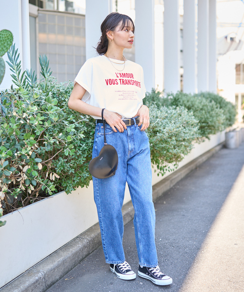 Rouge vif（ルージュヴィフ）の「【一部店舗限定】シルケット天竺フレンチスリーブT（Tシャツ/カットソー・レディース・レッド/ブルー・フリー）」の9枚目の写真