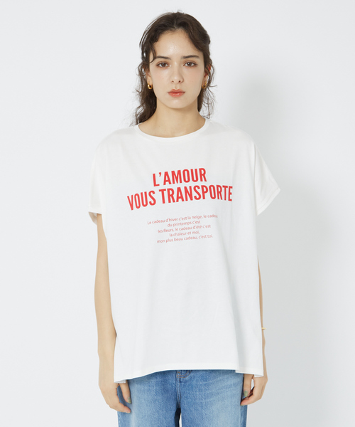 Rouge vif（ルージュヴィフ）の「【一部店舗限定】シルケット天竺フレンチスリーブT（Tシャツ/カットソー・レディース・レッド/ブルー・フリー）」の10枚目の写真