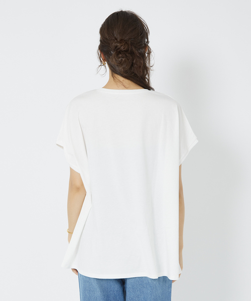 Rouge vif（ルージュヴィフ）の「【一部店舗限定】シルケット天竺フレンチスリーブT（Tシャツ/カットソー・レディース・レッド/ブルー・フリー）」の12枚目の写真