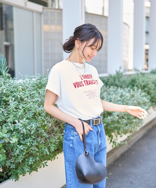 Rouge vif（ルージュヴィフ）の「【一部店舗限定】シルケット天竺フレンチスリーブT（Tシャツ/カットソー・レディース・レッド/ブルー・フリー）」の20枚目の写真