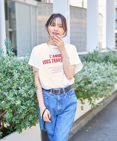 Rouge vif（ルージュヴィフ）の「【一部店舗限定】シルケット天竺フレンチスリーブT（Tシャツ/カットソー・レディース・レッド/ブルー・フリー）」の21枚目の写真