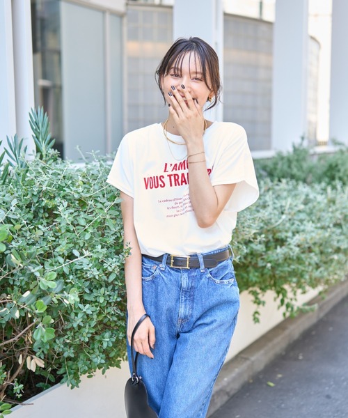 Rouge vif（ルージュヴィフ）の「【一部店舗限定】シルケット天竺フレンチスリーブT（Tシャツ/カットソー・レディース・レッド/ブルー・フリー）」の22枚目の写真