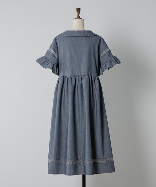 INTER FACTORY（インターファクトリー）の「レース切り替えワンピース　made in INTER FACTORY（ワンピース・レディース・グリーン/ピンク/ブルー・FREE）」の5枚目の写真