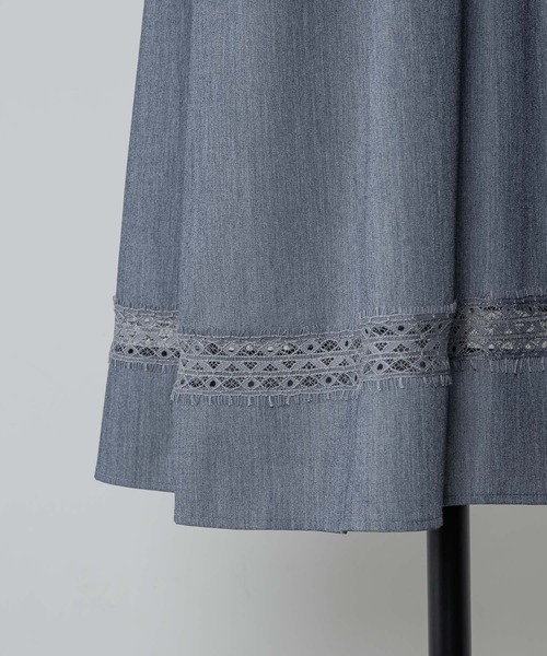 INTER FACTORY（インターファクトリー）の「レース切り替えワンピース　made in INTER FACTORY（ワンピース・レディース・グリーン/ピンク/ブルー・FREE）」の9枚目の写真