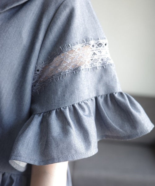 INTER FACTORY（インターファクトリー）の「レース切り替えワンピース　made in INTER FACTORY（ワンピース・レディース・グリーン/ピンク/ブルー・FREE）」の21枚目の写真