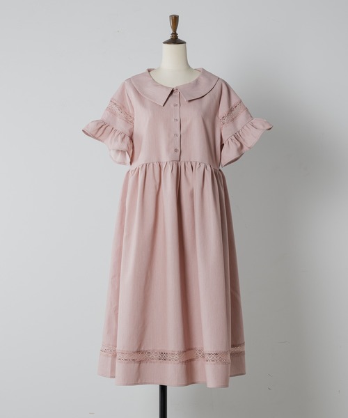 セール】レース切り替えワンピース made in INTER FACTORY（ワンピース