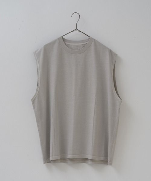 WHIMSIC(ウィムジック)の「【UNISEX】ピグメントダイノースリーブTシャツ(Tシャツ/カットソー・メンズ・チャコールグレー/グリーン系その他/グレー/ホワイト/オレンジ・FREE)」の6枚目の写真