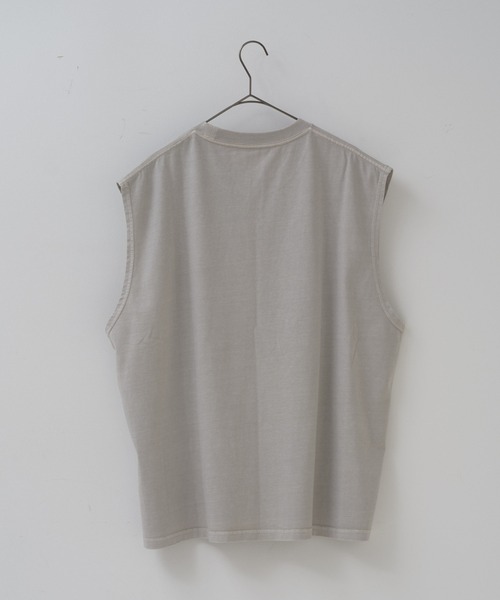 WHIMSIC(ウィムジック)の「【UNISEX】ピグメントダイノースリーブTシャツ(Tシャツ/カットソー・メンズ・チャコールグレー/グリーン系その他/グレー/ホワイト/オレンジ・FREE)」の7枚目の写真