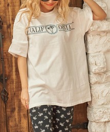 anap mimpi | CALIFORNIA 刺繍 コットン ビッグ 半袖 Tシャツ(Tシャツ/カットソー)