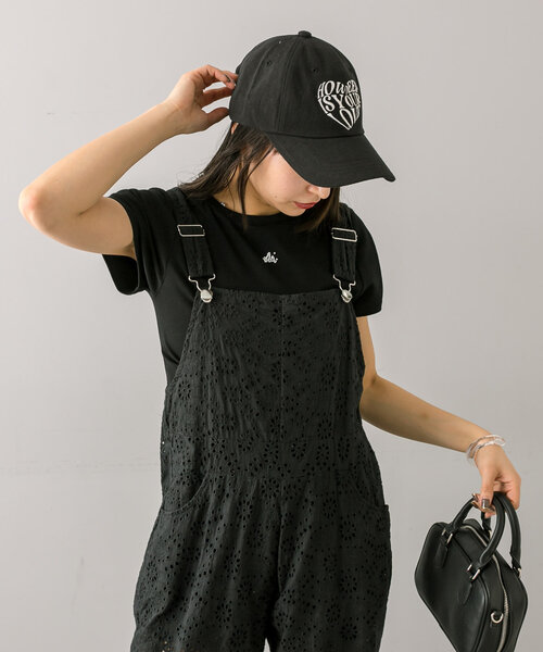 mline（エムライン）の「[mline]レースサロペット（サロペット/オーバーオール・レディース・ブラック/オフホワイト・FREE）」の13枚目の写真