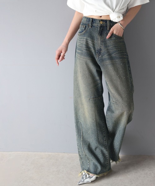 デニム スワロフスキー ララキューブ size:26 デニム スワロフスキー ララキューブ size:26