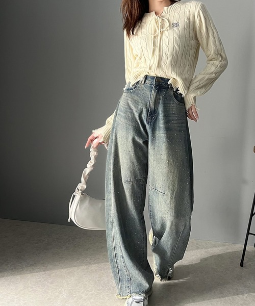 デニム スワロフスキー ララキューブ size:26 デニム スワロフスキー ララキューブ size:26 - メルカリ