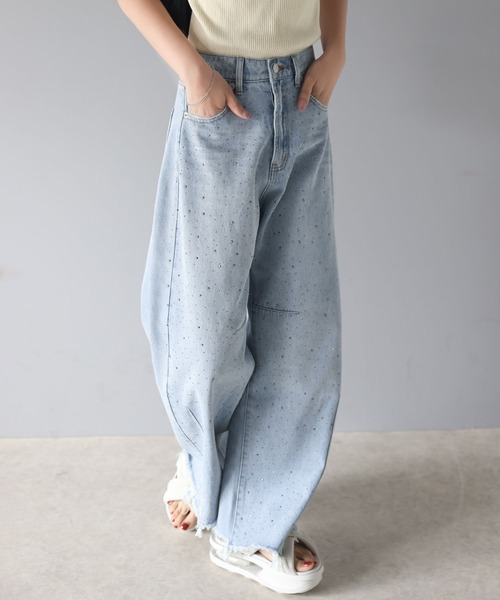 デニム スワロフスキー ララキューブ size:26 デニム スワロフスキー ララキューブ size:26 - メルカリ