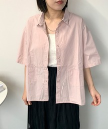 バックフリル半袖シャツ