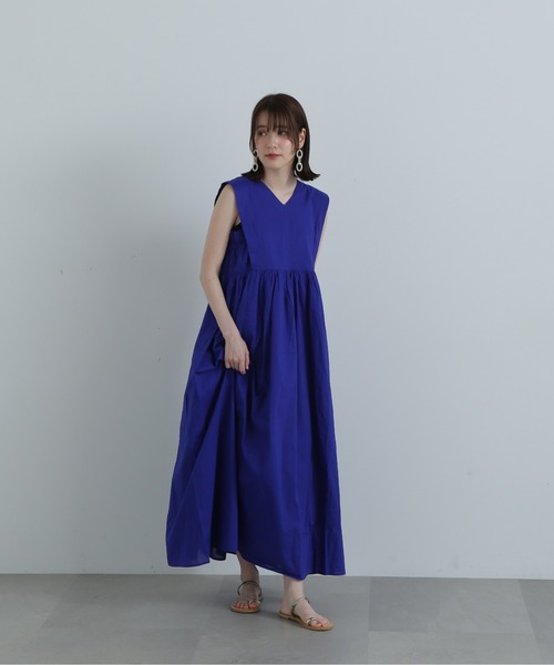 N.NBB コットンボイルVネックボリュームワンピース ブラック M 楽天市場】【SALE／20%OFF】コットンボイルVネックボリューム