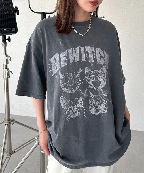 apres jour mignon(アプレジュールミニョン)の「アソートピグメントBIGロックTシャツ【ZOZOTOWN限定アイテム】(Tシャツ/カットソー・レディース・ブラック/ネイビー/ピンク/オフホワイト/ブルー/ホワイト系その他/ブラック系その他/ホワイト系その他2/ブラック系その他2/ブラック系その他3・X-LARGE/フリー)」の8枚目の写真