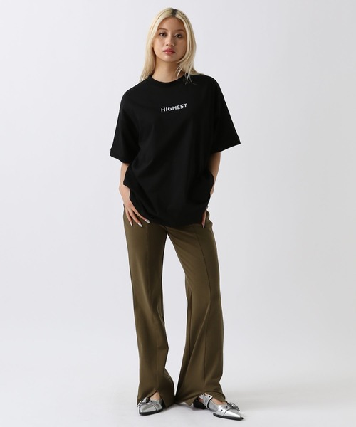 FOREVER 21（フォーエバー トゥエンティーワン）の「【2024SS】カットフレアパンツ（その他パンツ・レディース・カーキ/ブラック・MEDIUM/SMALL）」の12枚目の写真