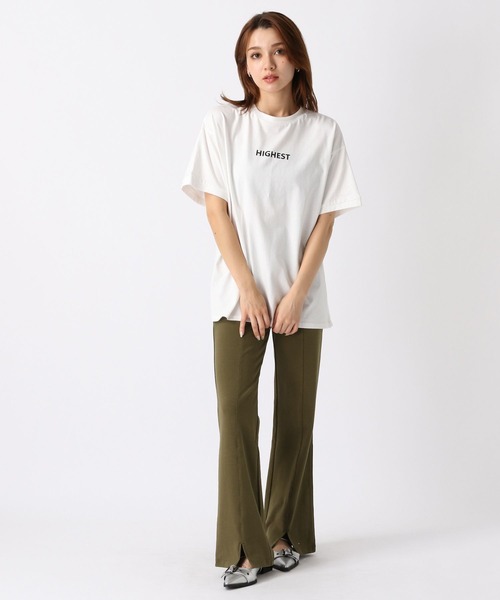 FOREVER 21（フォーエバー トゥエンティーワン）の「【2024SS】カットフレアパンツ（その他パンツ・レディース・カーキ/ブラック・MEDIUM/SMALL）」の3枚目の写真