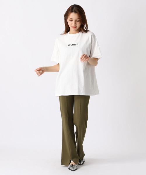 FOREVER 21（フォーエバー トゥエンティーワン）の「【2024SS】カットフレアパンツ（その他パンツ・レディース・カーキ/ブラック・MEDIUM/SMALL）」の6枚目の写真