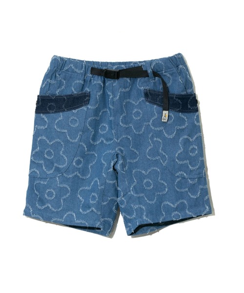 go slow caravan（ゴースローキャラバン）の「ジャガードデニム花柄脇ポケショーツ（デニムパンツ・メンズ・ダークインディゴブルー/ライトインディゴブルー・X-LARGE/LARGE/MEDIUM/SMALL）」の11枚目の写真