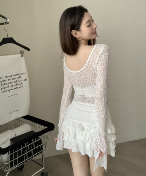 Achic(アシック)の「レースシアートップス(Tシャツ/カットソー・レディース・ホワイト/ブラック・M)」の19枚目の写真