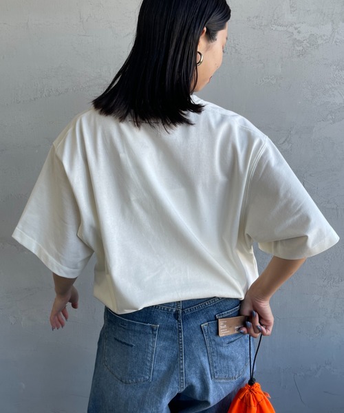 NANGA（ナンガ）の「[NANGA/ナンガ] NANGA×JERRY UKAI ECO HYBRID NANGA LOGO プリントTシャツ（Tシャツ/カットソー・レディース・ホワイト/ブラック・M/L）」の5枚目の写真
