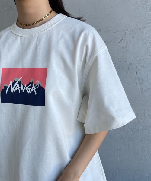 NANGA（ナンガ）の「[NANGA/ナンガ] NANGA×JERRY UKAI ECO HYBRID NANGA LOGO プリントTシャツ（Tシャツ/カットソー・レディース・ホワイト/ブラック・M/L）」の11枚目の写真