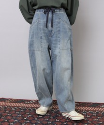 hughug URCH　RNAデニムパンツ URCH RNA ⿻ ストレッチペンギンパンツ サルエルパンツ デニム