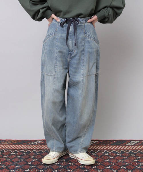 RNA N ⿻ ピエロパンツ デニム バルーンパンツ ルーズ ゆったり ルーズ