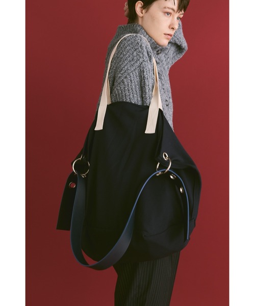un/neu（アンノイ）の「フェイクレザーコンビスーパーBIGトート / 大容量（トートバッグ・レディース・ブラック/ネイビー/ボルドー・FREE）」の12枚目の写真