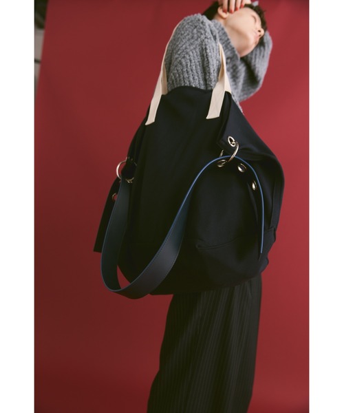 un/neu（アンノイ）の「フェイクレザーコンビスーパーBIGトート / 大容量（トートバッグ・レディース・ブラック/ネイビー/ボルドー・FREE）」の16枚目の写真