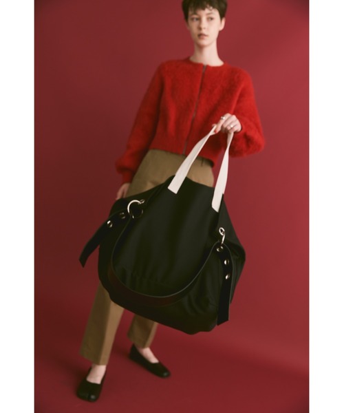 un/neu（アンノイ）の「フェイクレザーコンビスーパーBIGトート / 大容量（トートバッグ・レディース・ブラック/ネイビー/ボルドー・FREE）」の5枚目の写真