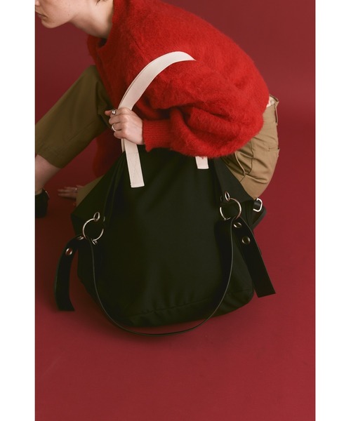 un/neu（アンノイ）の「フェイクレザーコンビスーパーBIGトート / 大容量（トートバッグ・レディース・ブラック/ネイビー/ボルドー・FREE）」の6枚目の写真