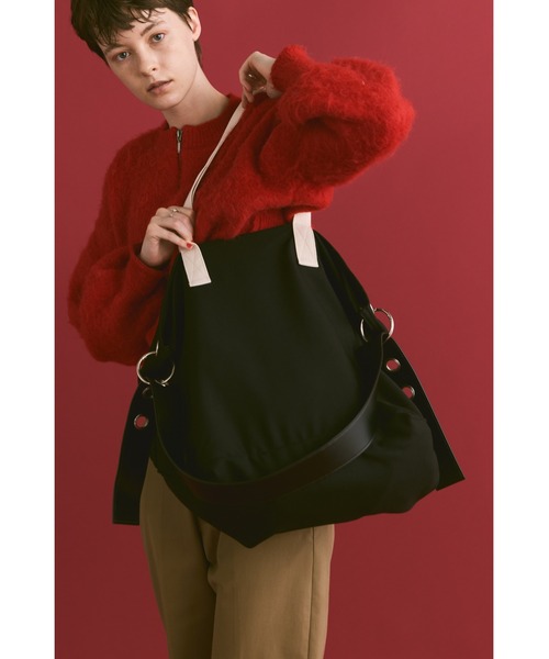 un/neu（アンノイ）の「フェイクレザーコンビスーパーBIGトート / 大容量（トートバッグ・レディース・ブラック/ネイビー/ボルドー・FREE）」の10枚目の写真