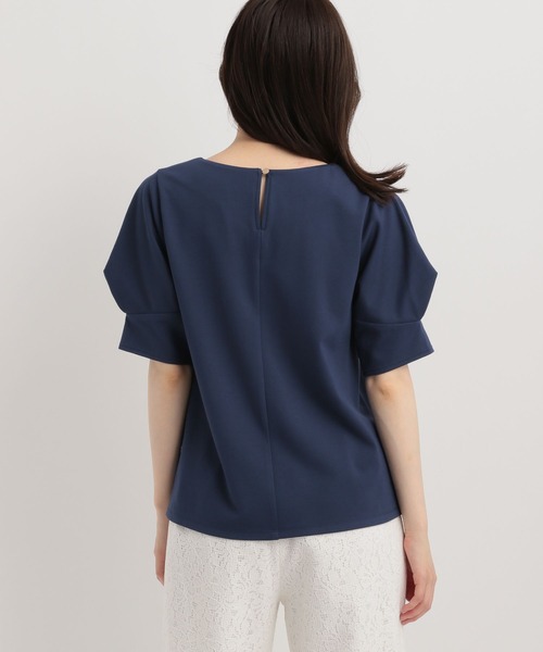 Andemiu（アンデミュウ）の「ソデタックカット134914（Tシャツ/カットソー・レディース・オフホワイト/ブラック/ブラウン/グリーン/ネイビー・FREE）」の19枚目の写真