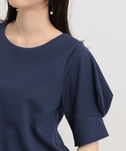 Andemiu（アンデミュウ）の「ソデタックカット134914（Tシャツ/カットソー・レディース・オフホワイト/ブラック/ブラウン/グリーン/ネイビー・FREE）」の21枚目の写真