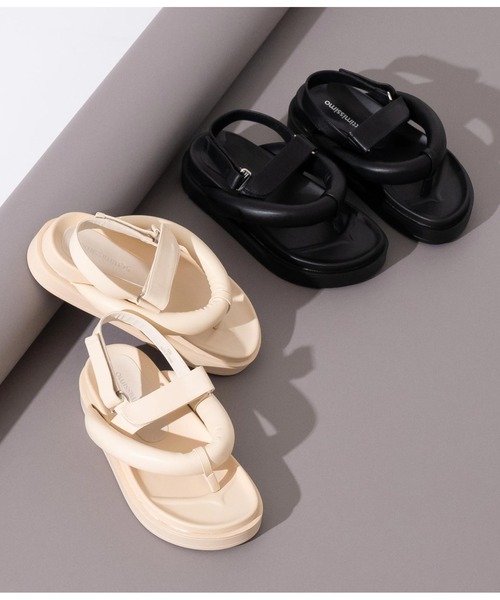 Settimissimo（セッティミッシモ）の「ボリュームトングベルクロサンダル（サンダル・レディース・アイボリー/ブラック・S/M/L）」の8枚目の写真
