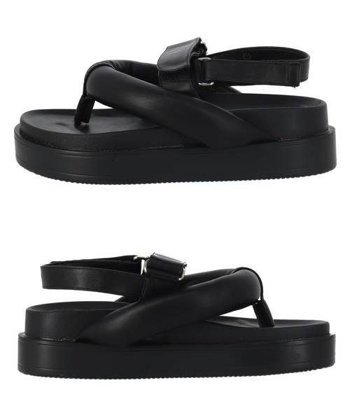 Settimissimo（セッティミッシモ）の「ボリュームトングベルクロサンダル（サンダル・レディース・アイボリー/ブラック・S/M/L）」の12枚目の写真