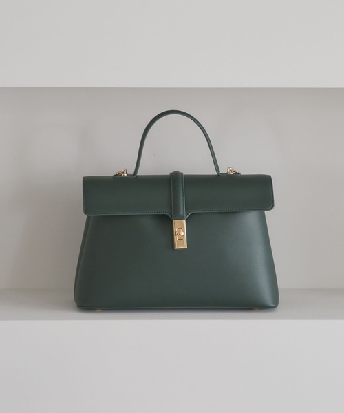 VIS(ビス)の「ひねり金具ワンハンドルバッグ/2WAY,軽量(ハンドバッグ・レディース・ブラック系その他/ダークブラウン/モスグリーン/グレー系その他/ベージュ/ベージュ系その他2・FREE)」の9枚目の写真