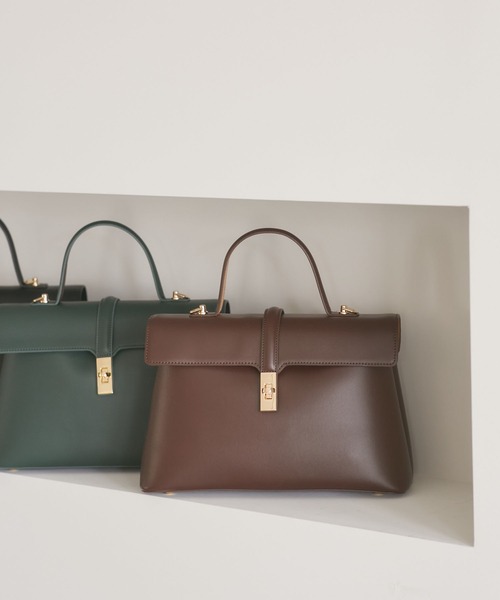 VIS(ビス)の「ひねり金具ワンハンドルバッグ/2WAY,軽量(ハンドバッグ・レディース・ブラック系その他/ダークブラウン/モスグリーン/グレー系その他/ベージュ/ベージュ系その他2・FREE)」の10枚目の写真