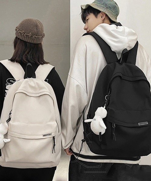 Miniministore（ミニミニストア）の「リュックサック韓国ファッション男女兼用（バックパック/リュック・レディース・アイボリー/ブラック・FREE）」の3枚目の写真