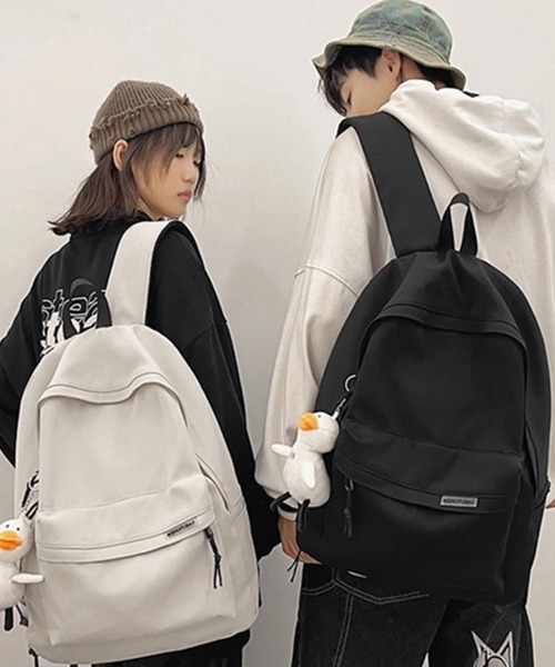 Miniministore（ミニミニストア）の「リュックサック韓国ファッション男女兼用（バックパック/リュック・レディース・アイボリー/ブラック・FREE）」の4枚目の写真