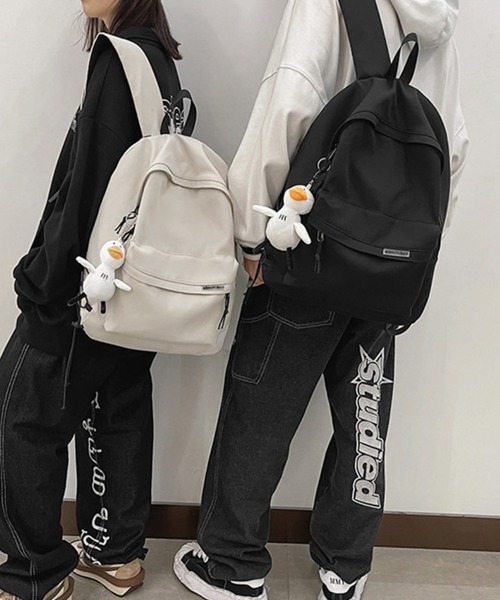 Miniministore（ミニミニストア）の「リュックサック韓国ファッション男女兼用（バックパック/リュック・レディース・アイボリー/ブラック・FREE）」の5枚目の写真