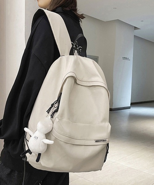Miniministore（ミニミニストア）の「リュックサック韓国ファッション男女兼用（バックパック/リュック・レディース・アイボリー/ブラック・FREE）」の9枚目の写真