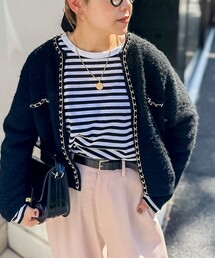 NOLLEY’S | ＜飯豊まりえさん着用＞チェーンブレードフワフワジャケット 24AW(カーディガン/ボレロ)