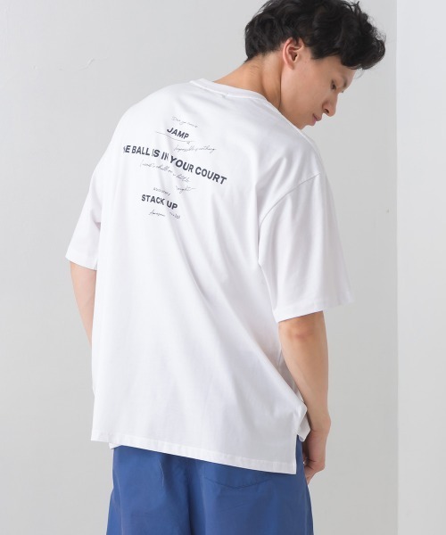 OMNES(オムネス)の「ユニセックス バイオポリウォッシュプリント半袖Tシャツ(Tシャツ/カットソー・レディース・ブラック系その他/グレー/ピンク系その他/ブラック/グレー系その他/ホワイト/ホワイト系その他/ピンク/ブルー系その他/ネイビー・XX-LARGE/MEDIUM/LARGE/X-LARGE)」の3枚目の写真