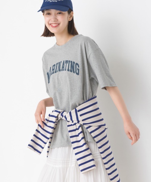 OMNES(オムネス)の「ユニセックス バイオポリウォッシュプリント半袖Tシャツ(Tシャツ/カットソー・レディース・ブラック系その他/グレー/ピンク系その他/ブラック/グレー系その他/ホワイト/ホワイト系その他/ピンク/ブルー系その他/ネイビー・XX-LARGE/MEDIUM/LARGE/X-LARGE)」の7枚目の写真