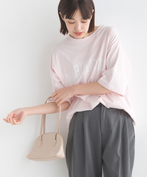 OMNES(オムネス)の「ユニセックス バイオポリウォッシュプリント半袖Tシャツ(Tシャツ/カットソー・レディース・ブラック系その他/グレー/ピンク系その他/ブラック/グレー系その他/ホワイト/ホワイト系その他/ピンク/ブルー系その他/ネイビー・XX-LARGE/MEDIUM/LARGE/X-LARGE)」の9枚目の写真