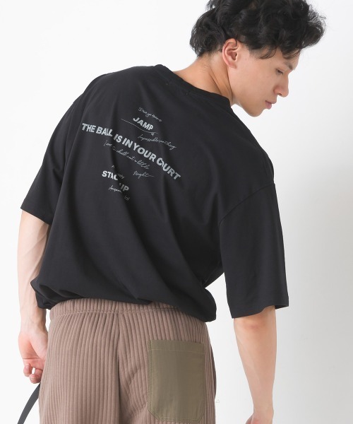 ユニセックス バイオポリウォッシュプリント半袖Tシャツ（T